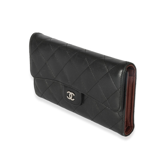 Chanel Black Lambskin Classic Long Wallet - Picture 4 of 7